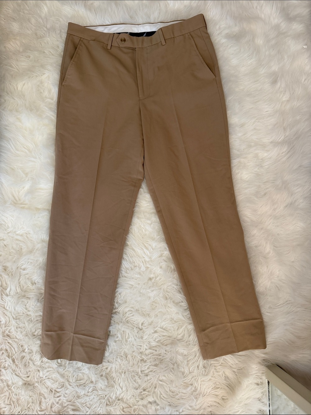 Nautica Men's Slim Fit Khaki Chino Pants - Classic Tan